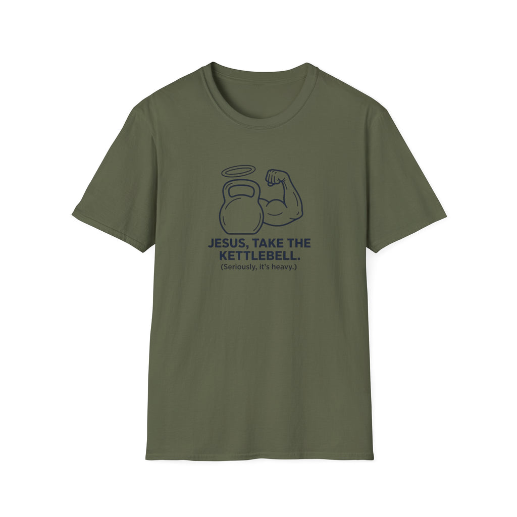 Jesus, Take The Kettlebell T-Shirt.
