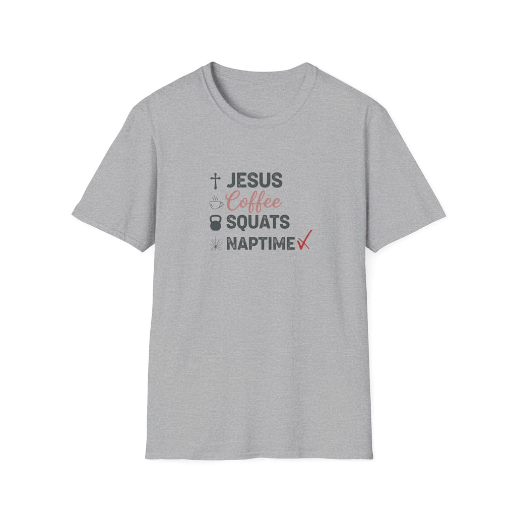 Jesus Coffee Squats Naptime T-Shirt.