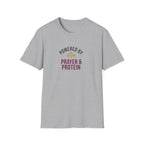 Powered By Prayer and Protein T-Shirt.