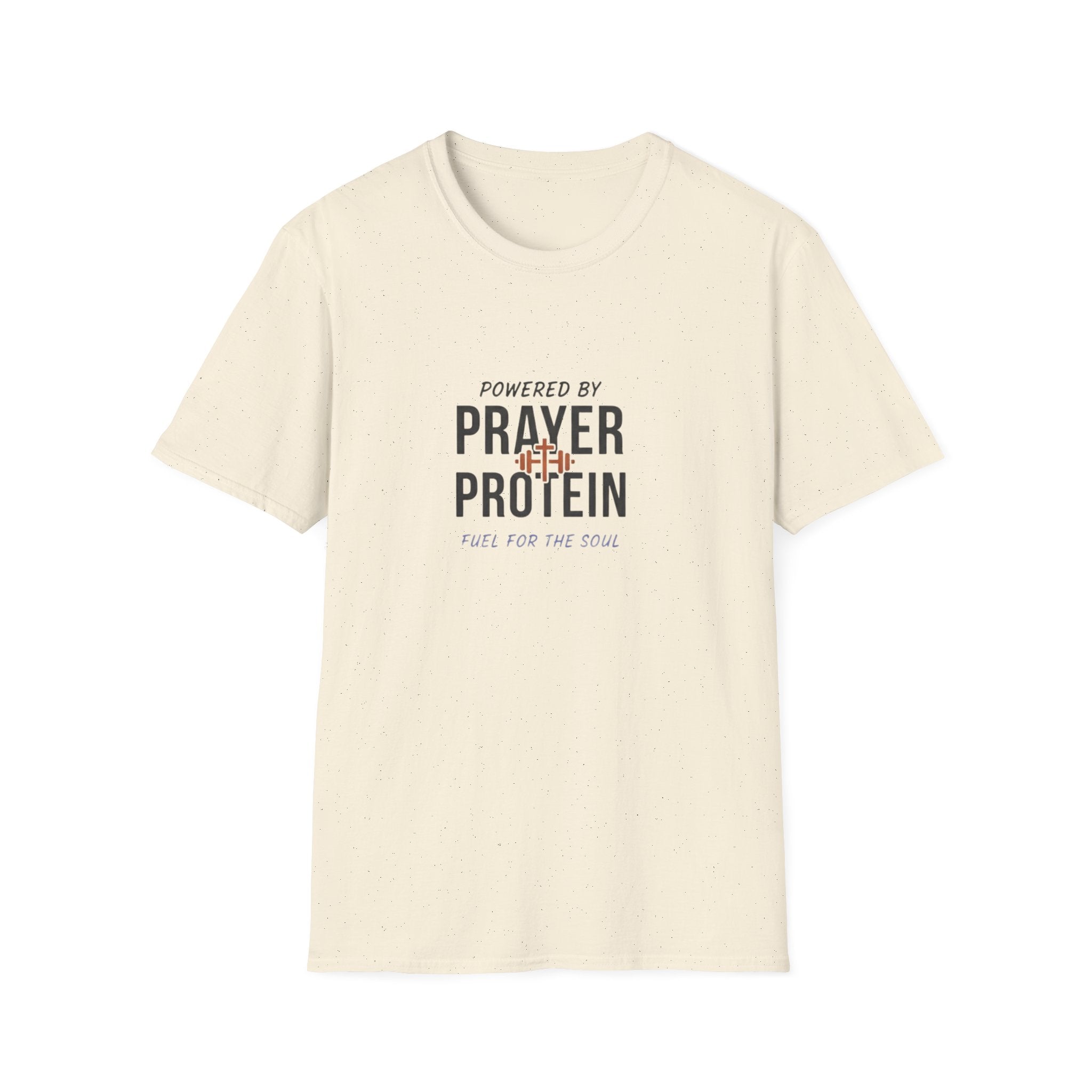 Powered By Prayer and Protein T-Shirt.