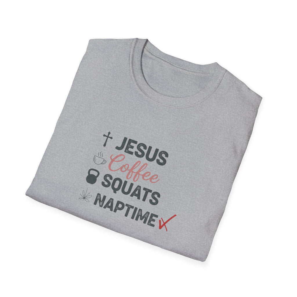 Jesus Coffee Squats Naptime T-Shirt.