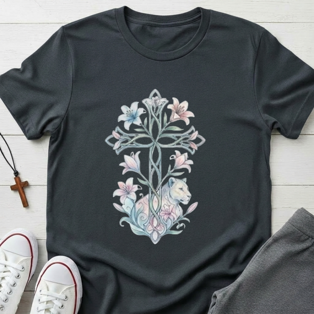 Lions & Lilies Cross T-Shirt.