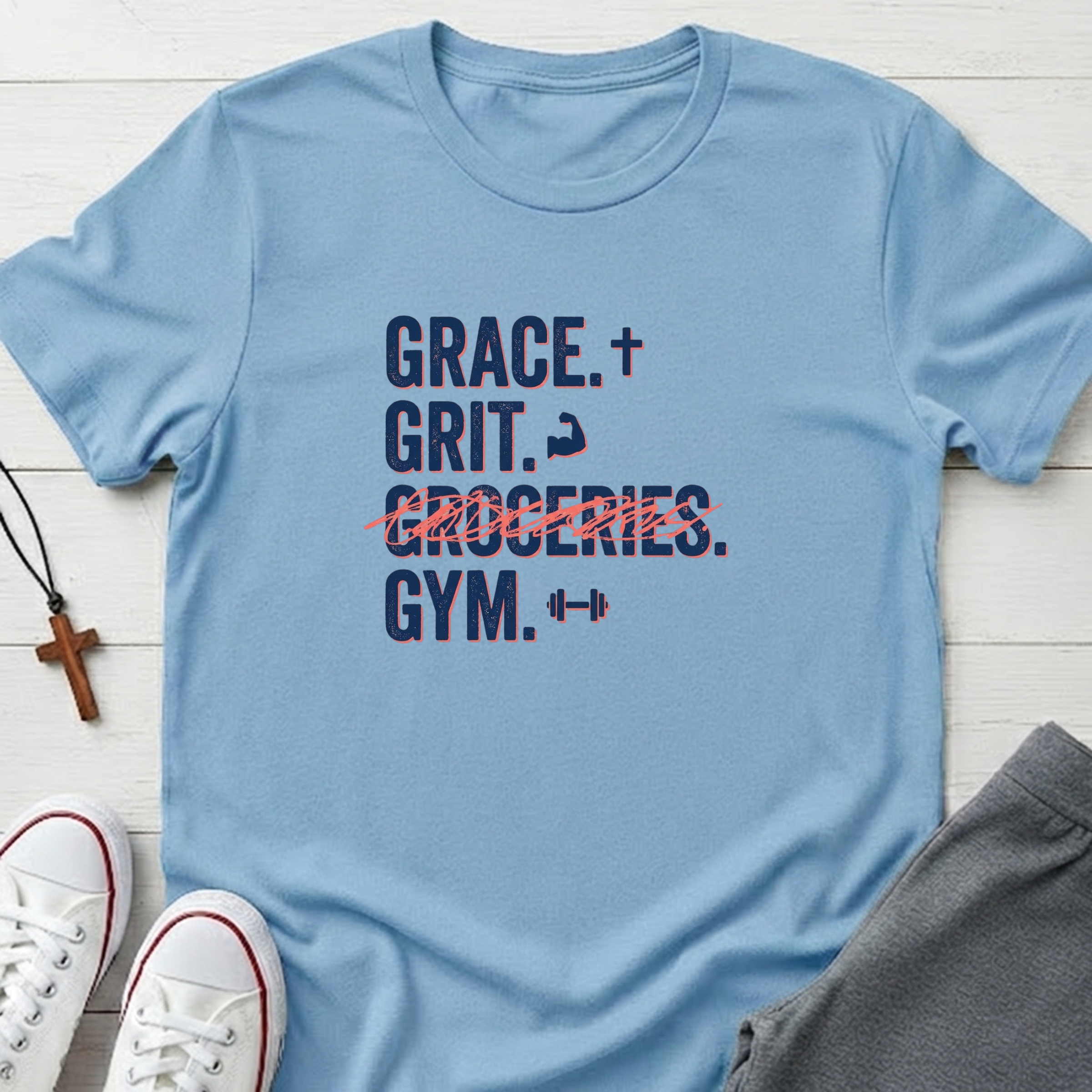 Grace. Grit. Gym  T-Shirt.