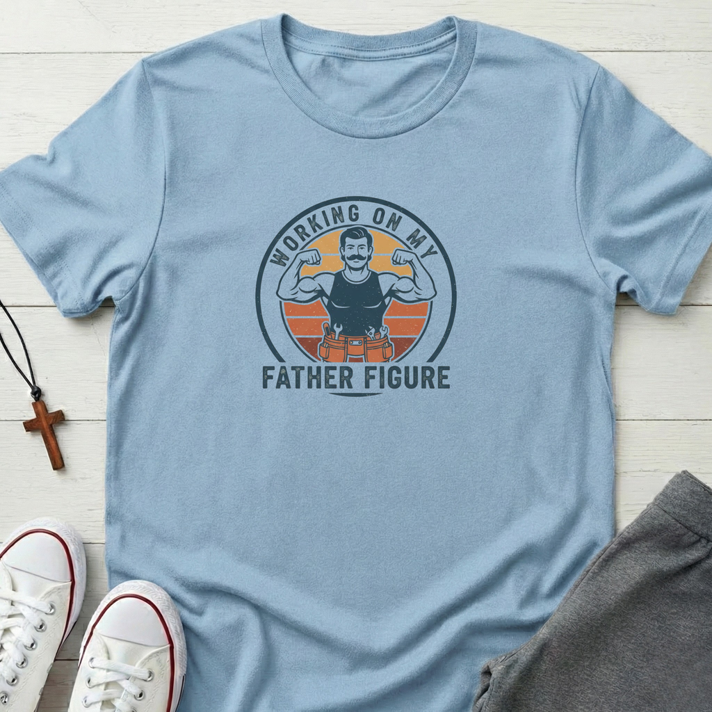 Working on my Father Figure T-Shirt.