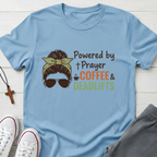 Powered By Prayer Coffee and Deadlifts T-Shirt.