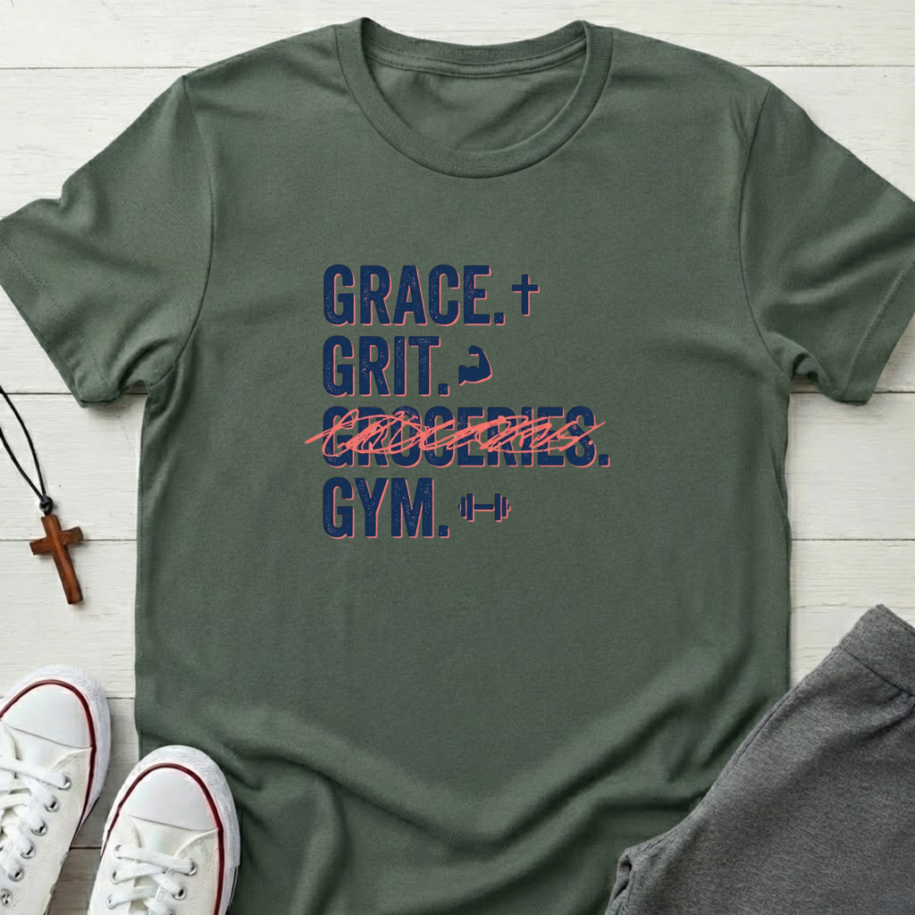 Grace. Grit. Gym  T-Shirt.