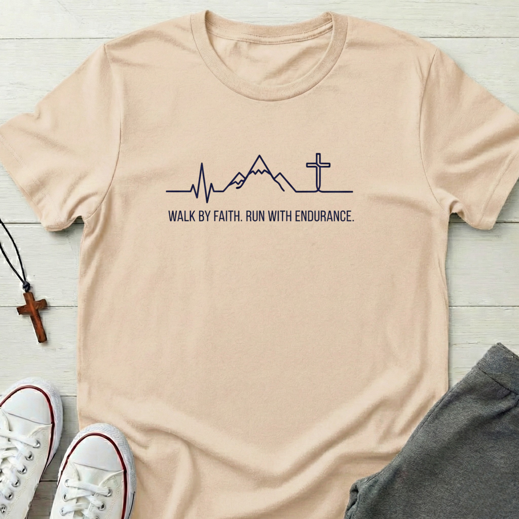 Walk By Faith, Run With Endurance T-Shirt.