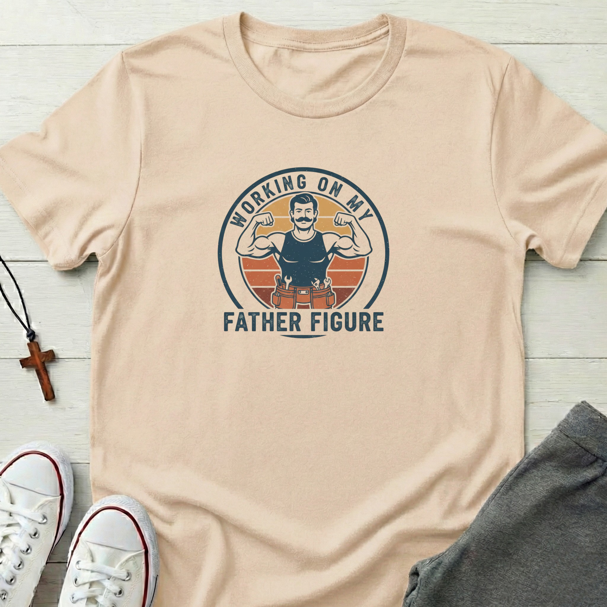 Working on my Father Figure T-Shirt.