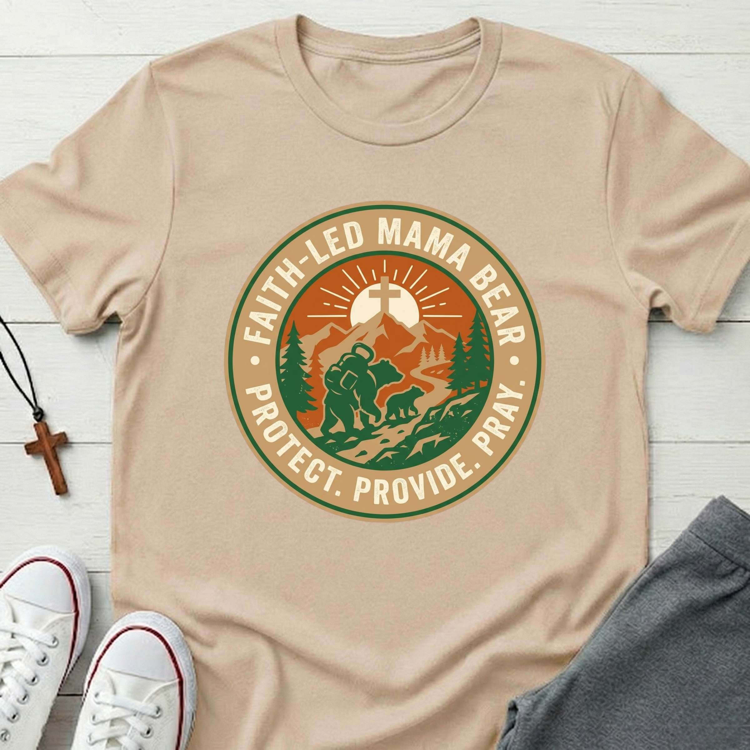 Faith-Led Mama Bear T-Shirt.