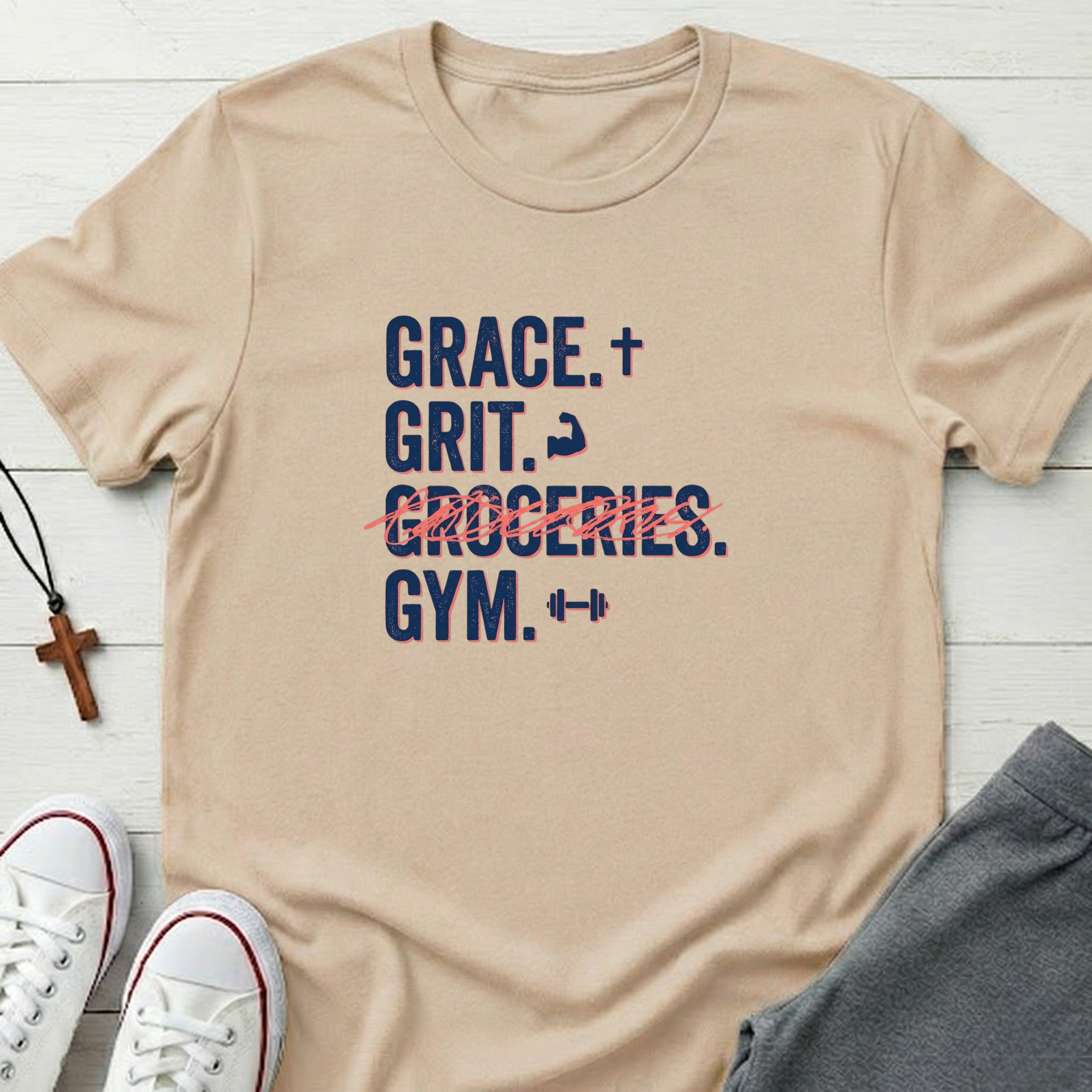 Grace. Grit. Gym  T-Shirt.