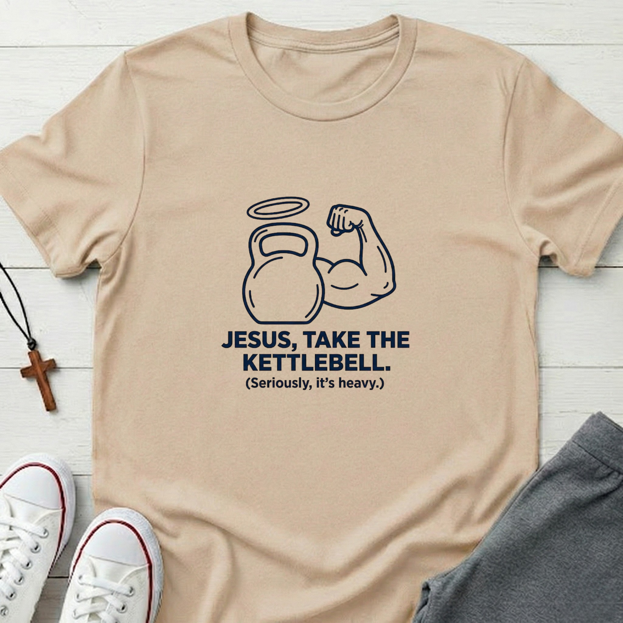 Jesus, Take The Kettlebell T-Shirt.