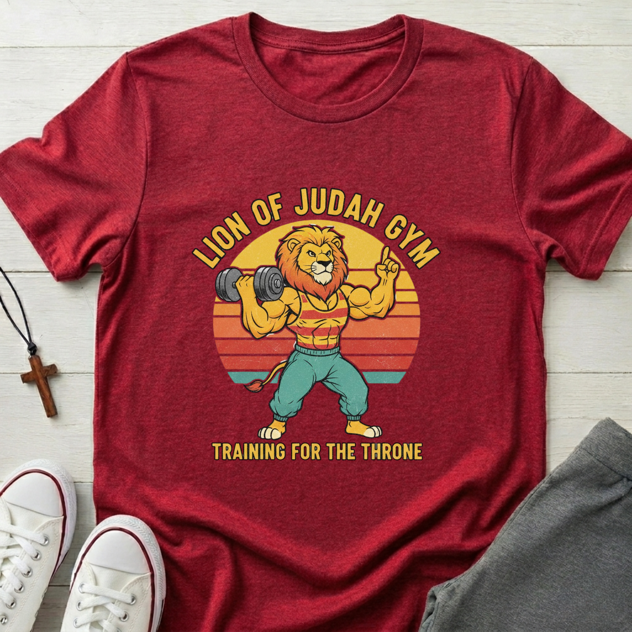 Lion Of Judah Gym T-Shirt.