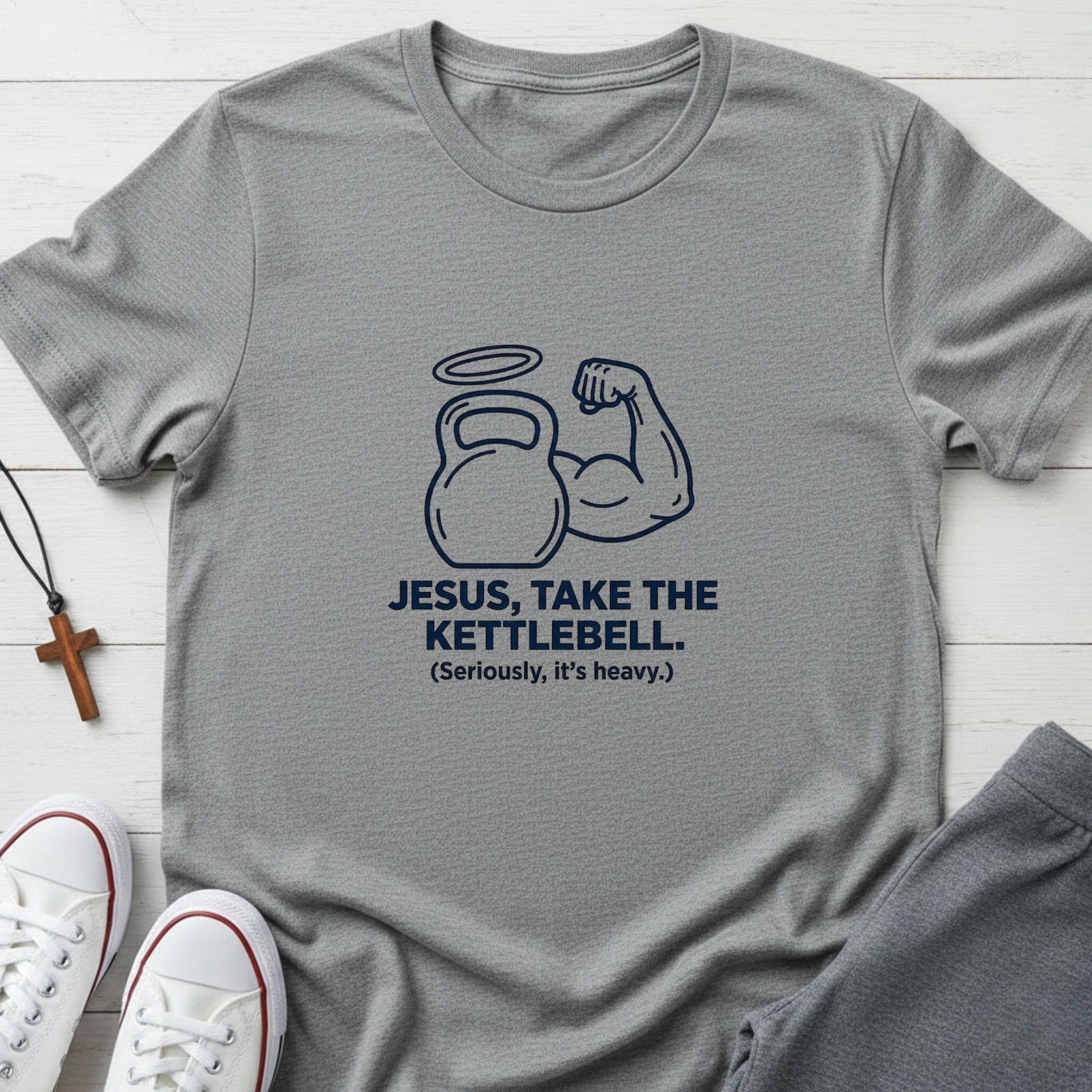 Jesus, Take The Kettlebell T-Shirt.