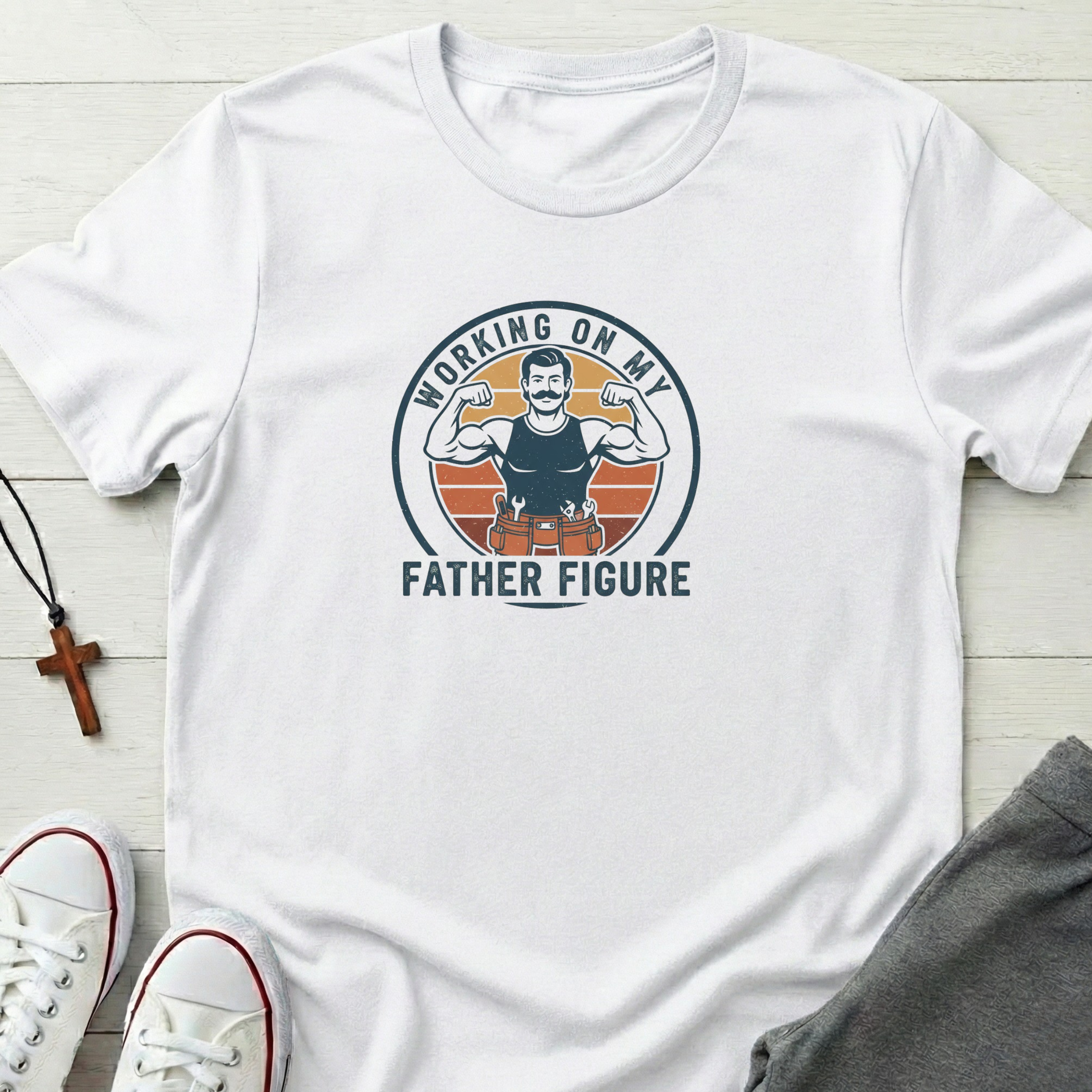 Working on my Father Figure T-Shirt.