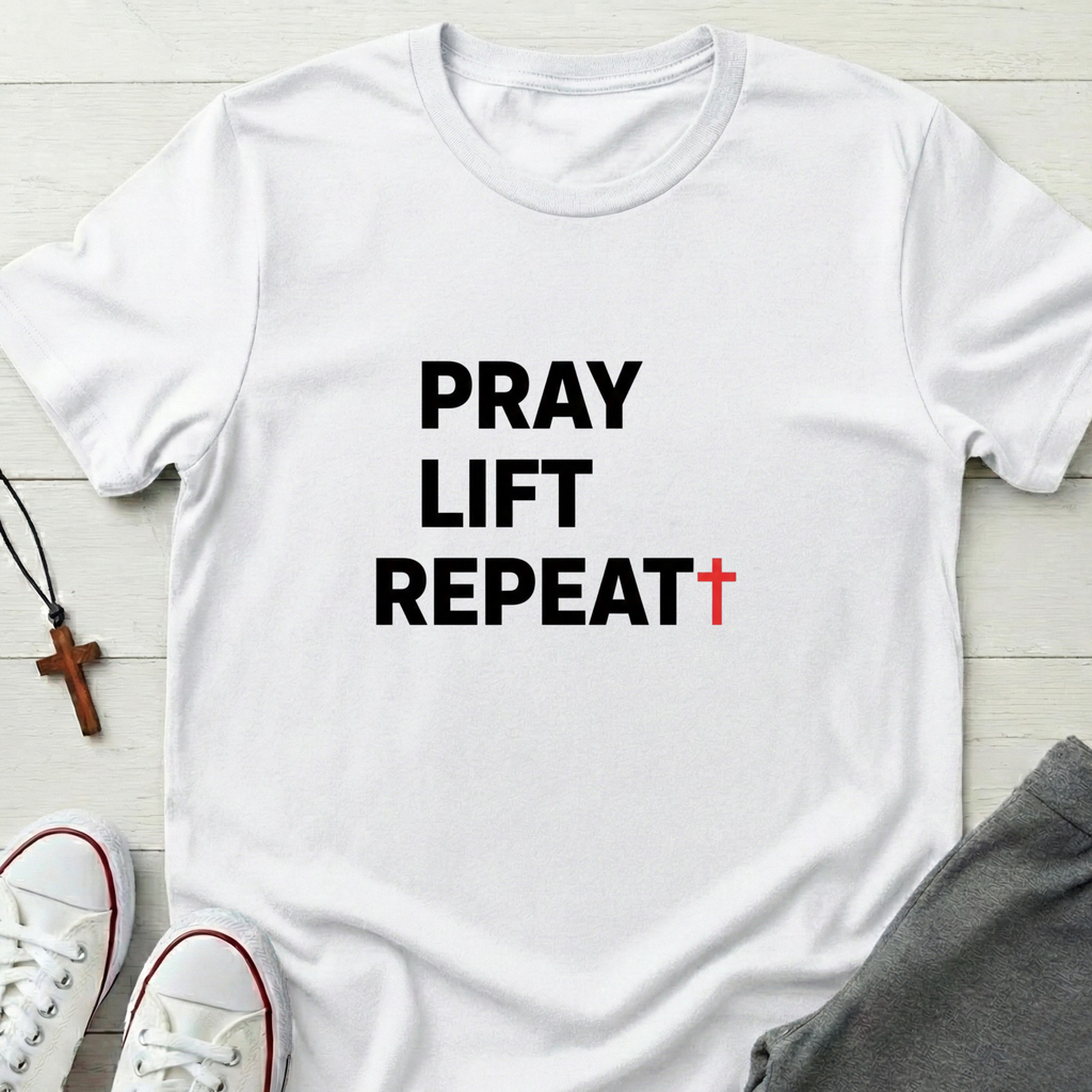 Pray Lift Repeat T-Shirt.