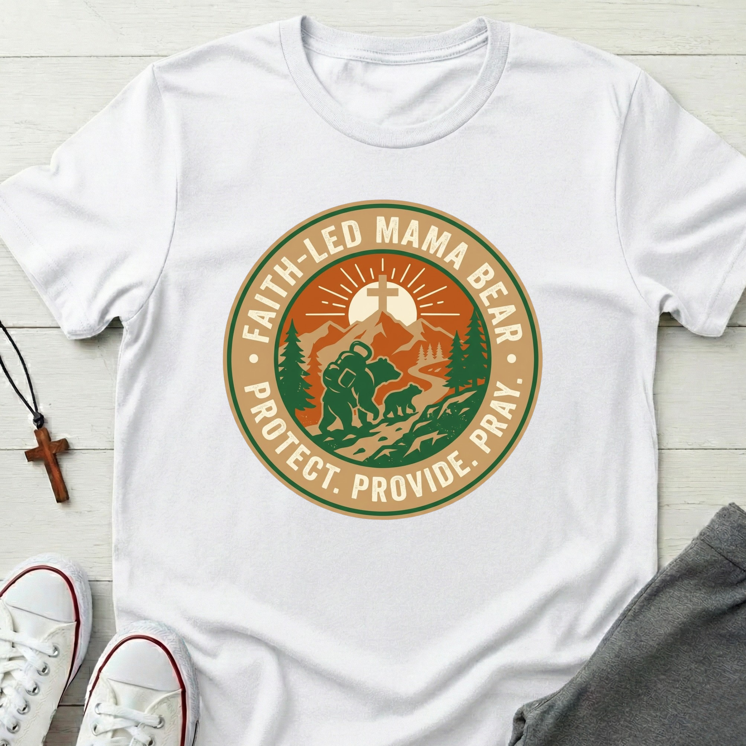 Faith-Led Mama Bear T-Shirt.