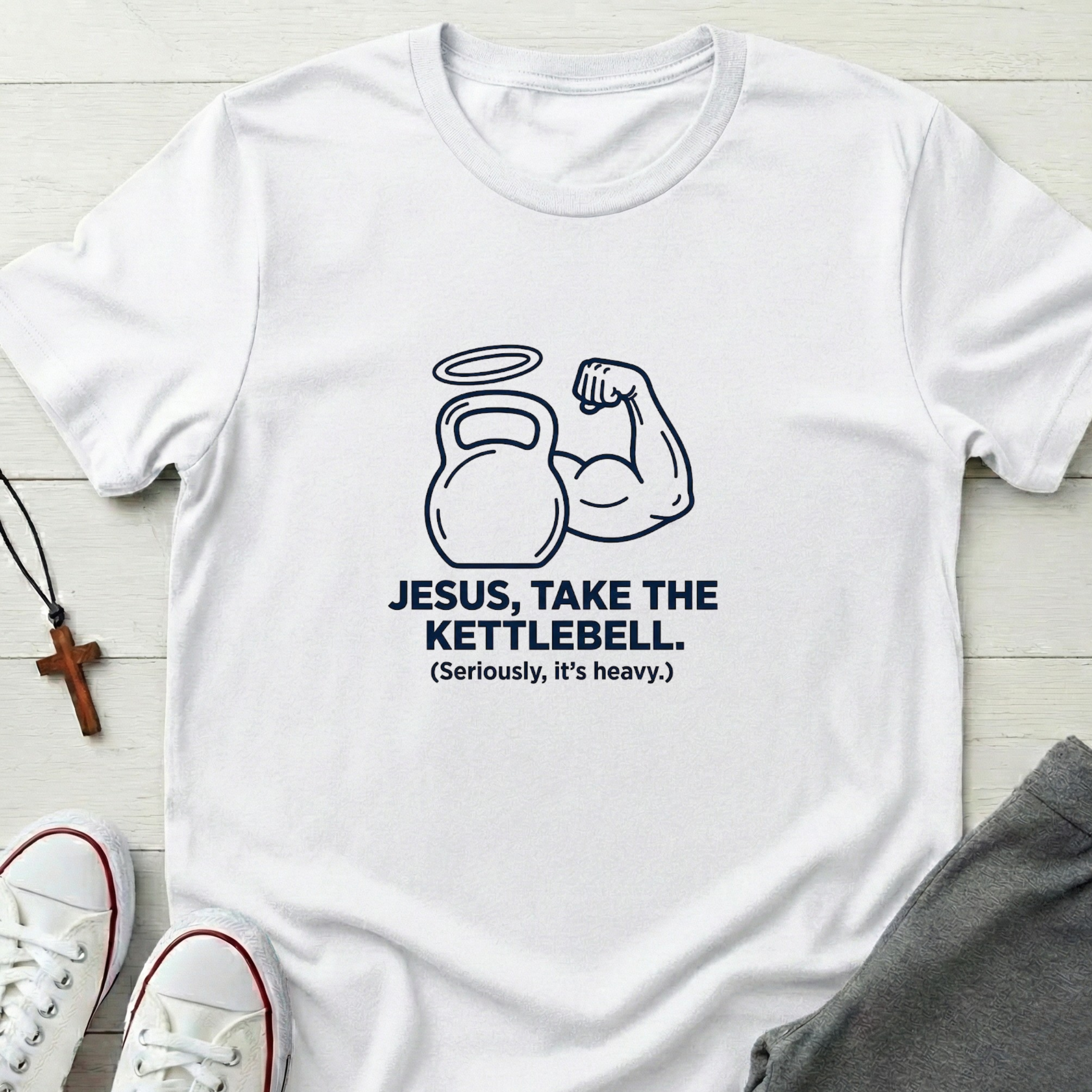 Jesus, Take The Kettlebell T-Shirt.