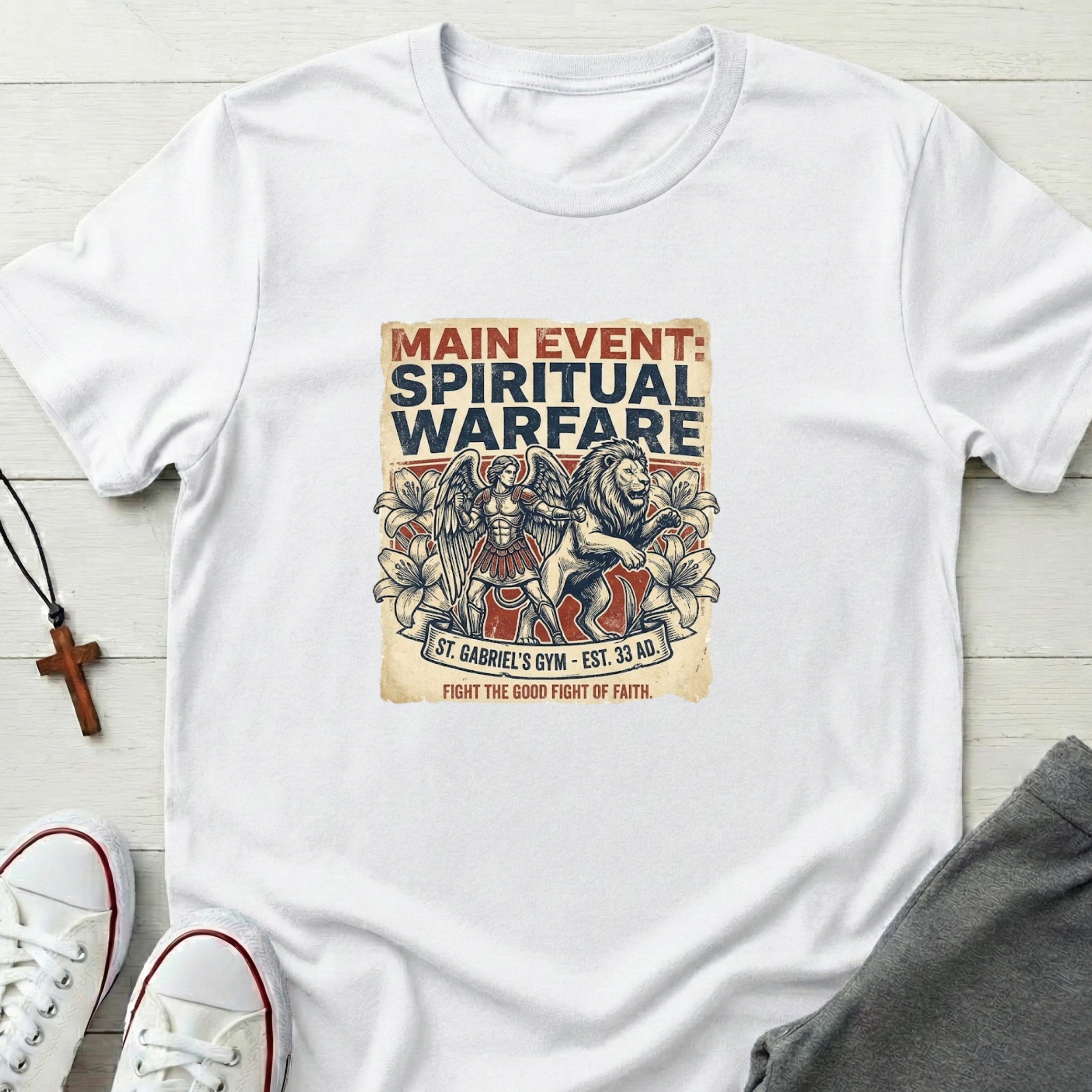 Main Event: Spiritual Warfare T-Shirt.